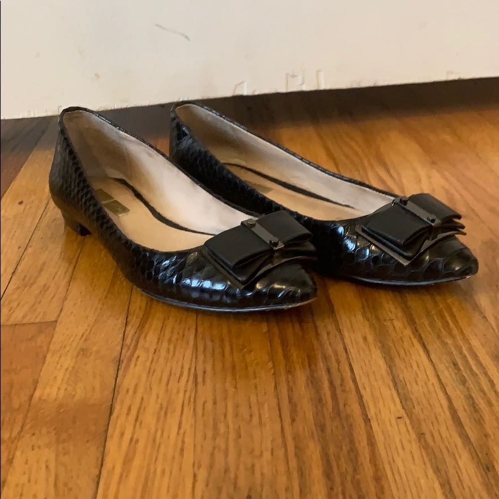 Louise et Cie black bow flats